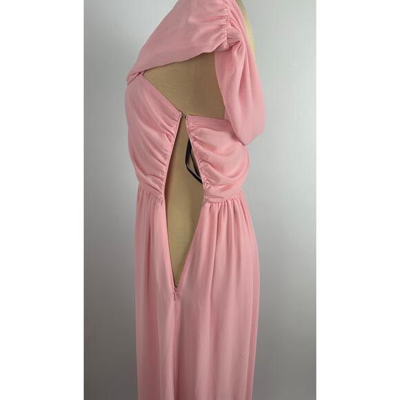 NBD REVOLVE Size Small Pink Kinsley Evening Gown One Shoulder Crepe Formal Glam - Picture 11 of 15